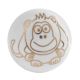 Golden Monkey Pattern Ceramic Cabinet Knobs